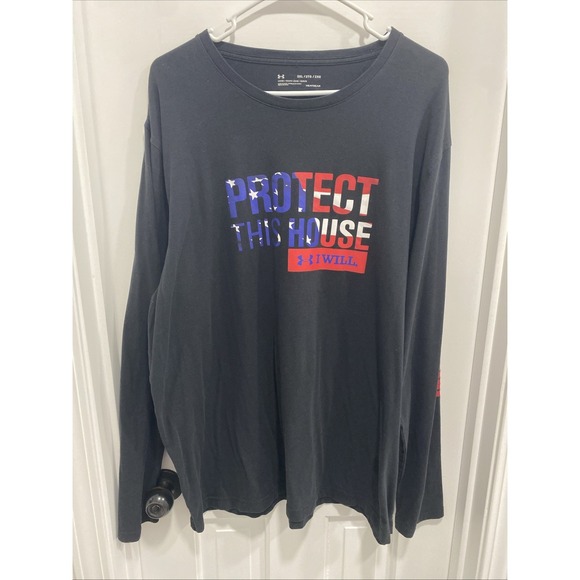 Under Armour Other - Men's Long Sleeve Under Armor Black Tee "Protect This House" 2XL